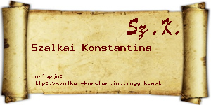 Szalkai Konstantina névjegykártya
